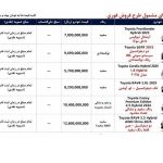 شروع فروش ۶ خودرو تویوتا در ایران تیر۱۴۰۵